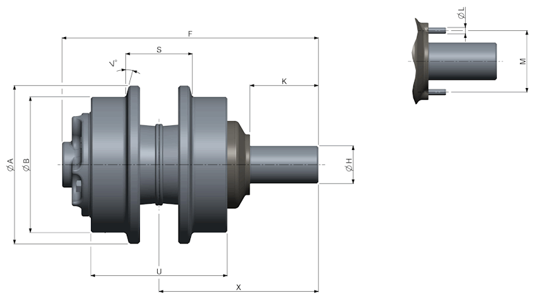 Rodillo Superior 320 TCR ASSY