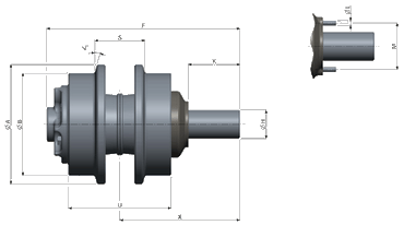 Rodillo Superior 320 TCR ASSY