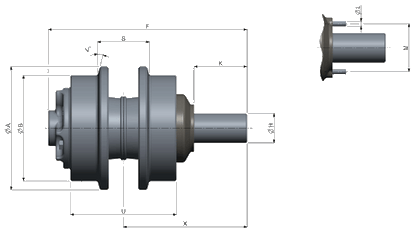 Rodillo Superior 320 TCR ASSY